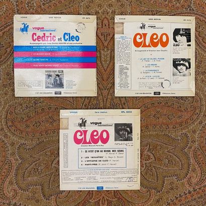 FRANCAIS 3 disques Ep - Cleo/Cédric et Cleo

VG+ à EX (deux pochettes découpées);...