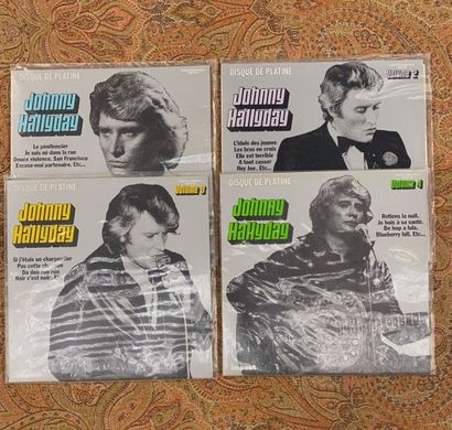 Johnny HALLYDAY 4 disques 33 T - Johnny Hallyday, série "Impact - disque de platine"...