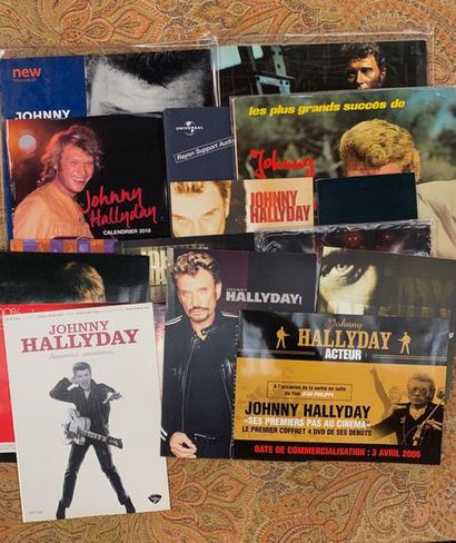 Johnny HALLYDAY Lot de papier promo et pochettes sur Johnny Hallyday