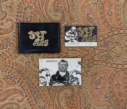 Johnny HALLYDAY Set including:

- 1 x JH club membership card 1968-69 

- 1 x notebook...