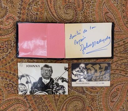 Johnny HALLYDAY Lot comprenant:

- 1 carte de membre de JH club 1968-69 

- 1 carnet...