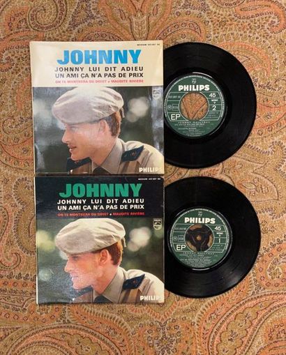 Johnny HALLYDAY 2 disques Ep - Johnny Hallyday "Johnny lui dit adieu"

437007BE,...