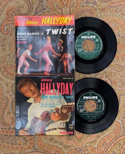 Johnny HALLYDAY 2 disques Ep - Johnny Hallyday "Vient danser le twist"

432593BE,...