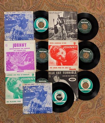 Johnny HALLYDAY 7 disques 45 T Jukebox + encarts - Johnny Hallyday 

VG+ à EX; VG+...