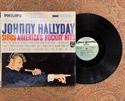 Johnny HALLYDAY 1 x Lp - Johnny Hallyday "sings America's rockin' hits"

840511BY,...