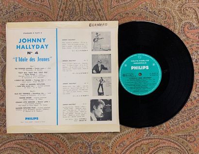 Johnny HALLYDAY 1 disque 25 cm - Johnny Hallyday "L'idole des jeunes, n° 4" 

B76571,...