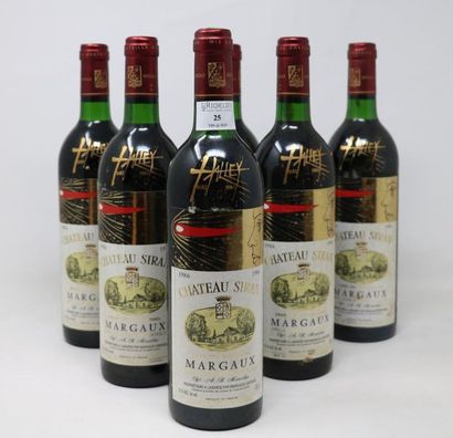 BORDEAUX Six (6) bottles - Château Siran, 1986, Margaux