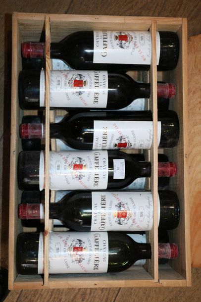 BORDEAUX Une (1) caisse (CBO) de 12 bouteilles - Château la Gaffelière, 1978, 1er...