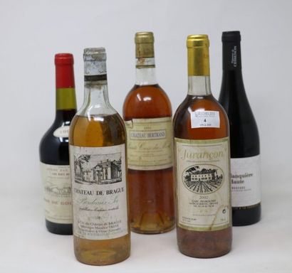 Lot Panaché Lot of five (5) bottles:
- One (1) bottle - Mas Gougonnier, 1991, Coteaux...