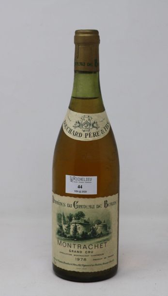 BOURGOGNE - BEAUJOLAIS One (1) bottle - Montrachet Grand Cru, 1978, Bouchard father...