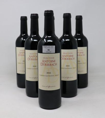 Rhone - Sud de la France Six (6) bouteilles - Cabernet-Sauvignon Syrah, 2016, selection...