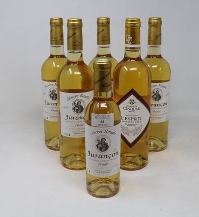 Rhone - Sud de la France Lot de six (6) bouteilles:

- Une (1) bouteille - Jurançon...