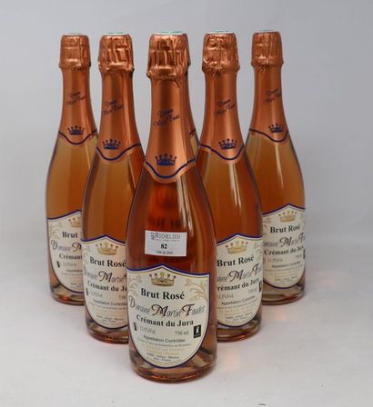 Champagne - Jura - Savoie Six (6) bouteilles - Cremant rosé Moulin-Faudot, Jura ...