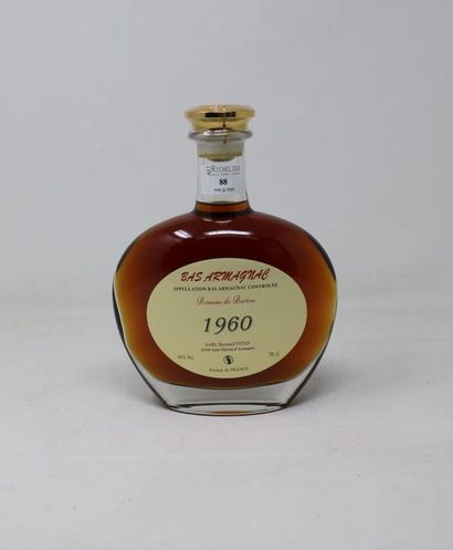 Alcools - Aperitifs…. Une (1) bouteille - Bas Armagnac, 1960, Domaine Barbon (Bernard...