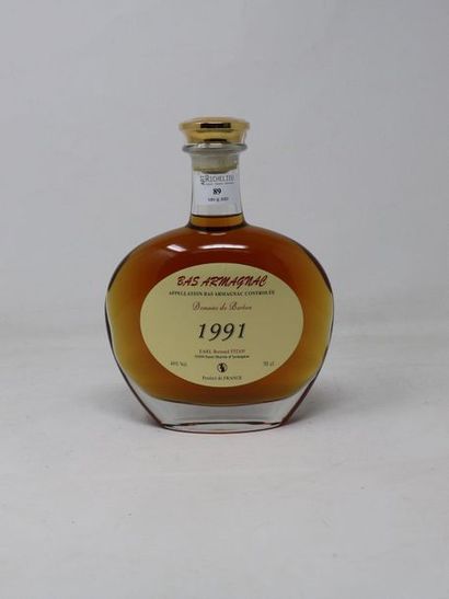 Alcools - Aperitifs…. Une (1) bouteille - Bas Armagnac, 1991, Domaine Barbon (Bernard...