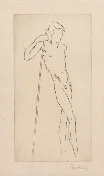null René SINTENIS (1888-1965)

Naked shepherd

Countersigned print lower right.

23...