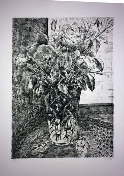 null Georges VISAT (1910-2001)

"Rose Bouquet"

Engraving in black, signed lower...