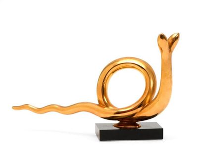 null Jean-Gabriel CHAUVIN (1889-1976) dit Louis

"Naja - Free Form" 

Gilt bronze...