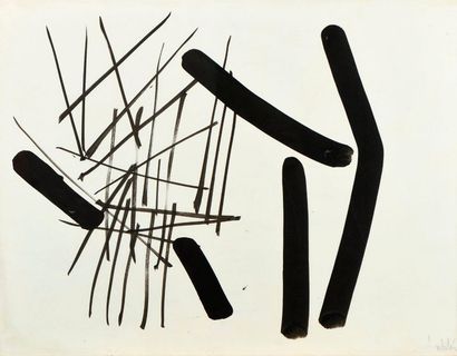null Olivier DEBRE (1920-1999)
Sans titre
Pinceau et encre de Chine sur papier, signée...