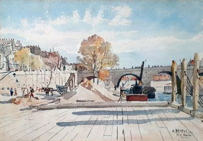null Gabriel DENEUX (1856-?)

"The Pont Marie in Paris"

Watercolor, signed and located...