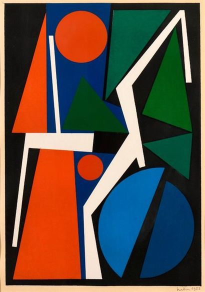 null Auguste HERBIN (1882-1960)

Crazy, 1953

Silkscreen, signed and dated lower...