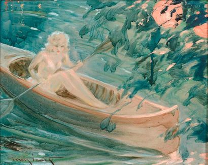 null Louis ICART (1888-1950)

Young woman in the canoe

Oil on panel, signed lower...