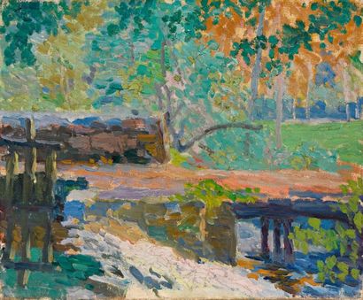 null OLTO (20th century)

View of a bridge

Oil on canvas, signed lower left and...