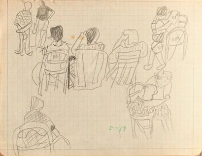 null Jean POUGNY (1892-1956)

Scenes from everyday life

Pencil on paper on a page...