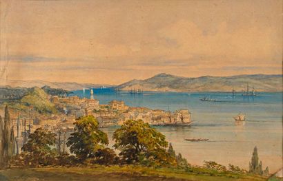 null Amedeo PREZIOSI (1816-1882)

Caicos and sailing boats on the Bosphorus

Watercolor...