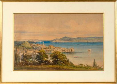 null Amedeo PREZIOSI (1816-1882)

Caicos and sailing boats on the Bosphorus

Watercolor...