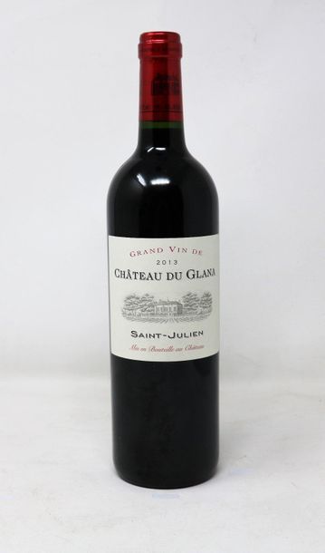 BORDEAUX Douze (12) bouteilles - Château Glana, 2013, Saint Julien