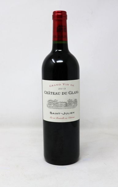 BORDEAUX Douze (12) bouteilles - Château Glana, 2013, Saint Julien