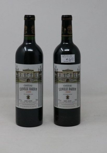 BORDEAUX Deux (2) bouteilles - Château Leoville Barton, 2000, 2e GCC de Saint Ju...