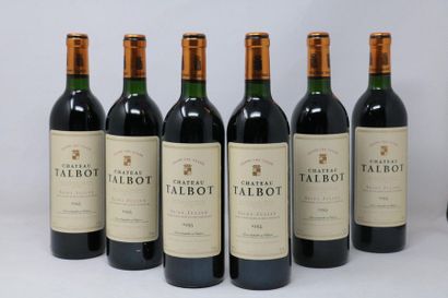 BORDEAUX Douze (12) bouteilles - Château Talbot, 1985, 4e GCC de Saint Julien

C...