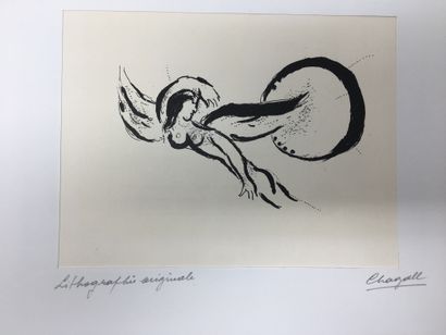 null D'après Marc CHAGALL (1887-1985)

"Ange"

Lithographie. Edition Pierre à feu....