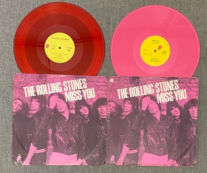 THE ROLLING STONES Deux maxi 45T - The Rolling Stones "Miss you"

Vinyle rose et...