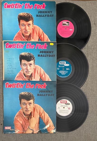 Variété française Trois disques 33 T - Johnny Hallyday "Twistin' the Rock"

dont...