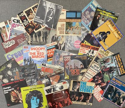 Pop Rock 60's/70's Trente-cinq disques Ep/45T - 60's/70's

Disques en état moyen,...