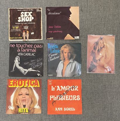 SEXY Sept disques 45T - Pochettes et disques Sexy

VG à EX (écritures); VG+ à NM

Bardot:...
