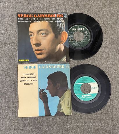 Variété française Deux disques Ep - Serge Gainsbourg 

G à VG+ (grosse écriture au...