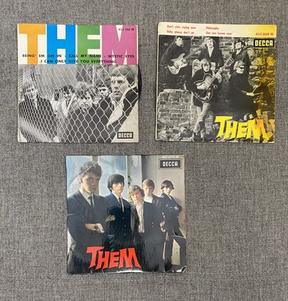 Pop Rock 60's/70's Trois disques Ep - Them

VG à EX (jaunissement à droite d'une...