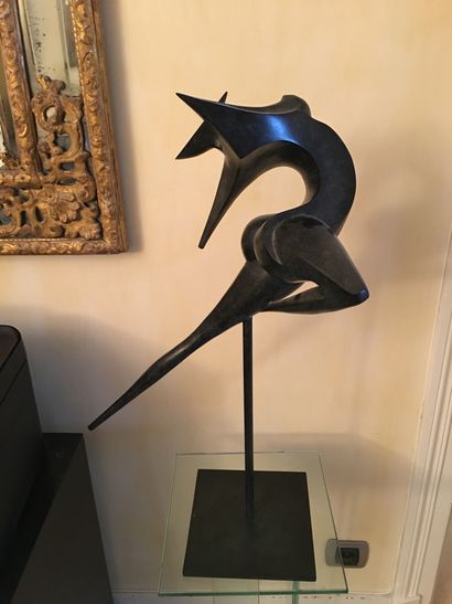 null Marion BÜRKLE (contemporary school)

 "Dancer"

Bronze proof with black patina,...