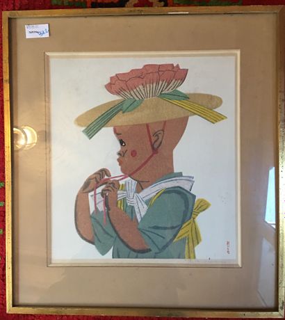 null Senpan MAEKAWA (1888-1960)

"Portrait of a Child"

Polychrome print, stamped...