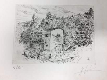 null Xavier LEBEE (1954)

"La Vallonette. St. Jean de Sault."

Etching signed and...