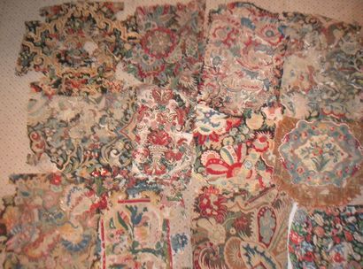 null Twelve panels in tapestry at the point, 17th and early 18th century, bizarre,...