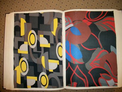 null Album of samples, Bilbille, 1938, silk-fashioned for the tie, abstract, geometric....