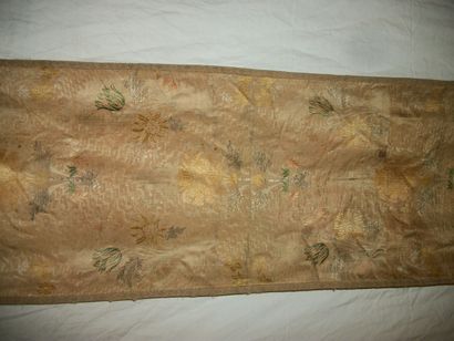 null Width of lampas, early 18th century, caramel satin background, decorated with...