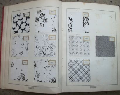 null Album of samples, Claude Frères, 1904, silk, jacquard fashion, flowers, stripes,...