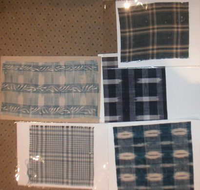 null A collection of samples of stripes, checks, 18th and 19th century, Siamese and...