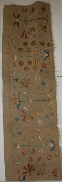 null Headband, Turkey or Greek islands, circa 1900, linen embroidered in saffron...